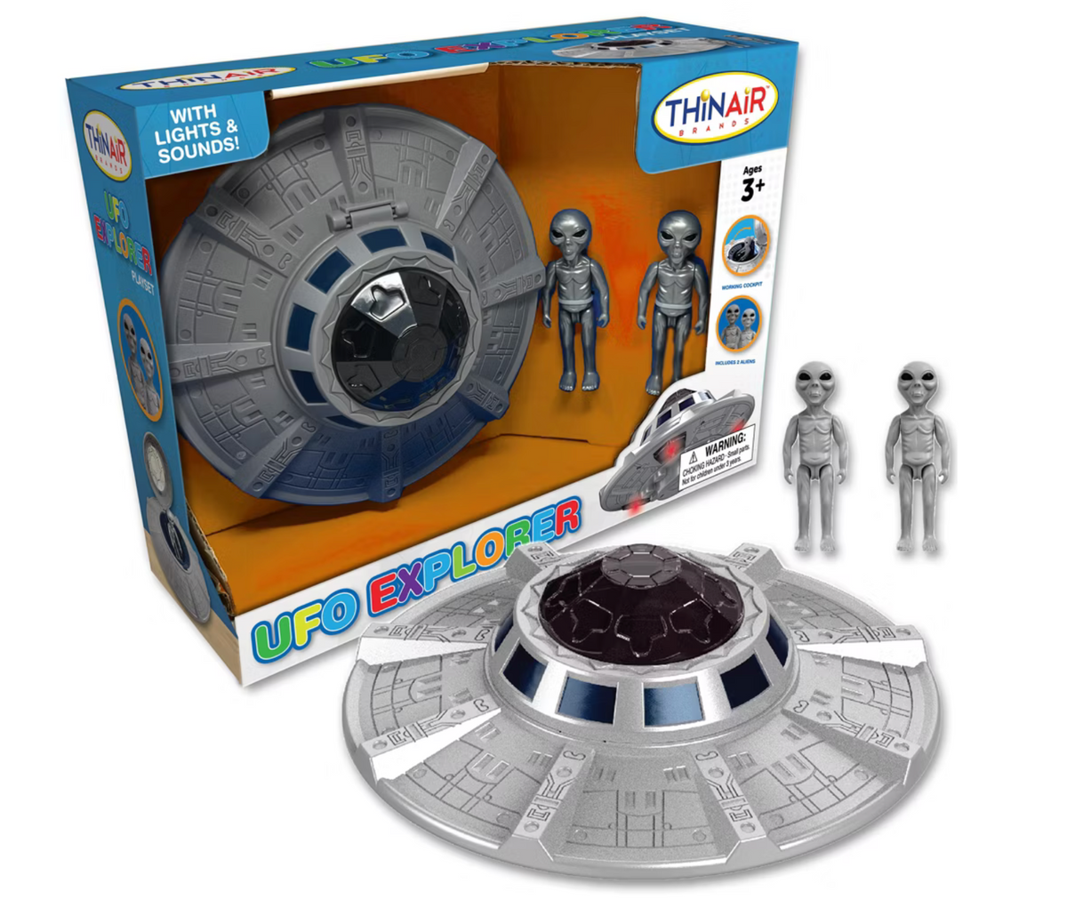 moon UFO エンドネシア　チュウリップ　セット Thin Air: UFO Explorer Play Set w/ Light & Sound – Rhen's Nest Toy