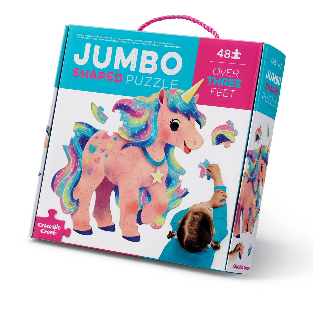 Unicorn Crocodile Creek: 48-pc Jumbo Shaped Puzzle Unicorn – Rhen's Nest